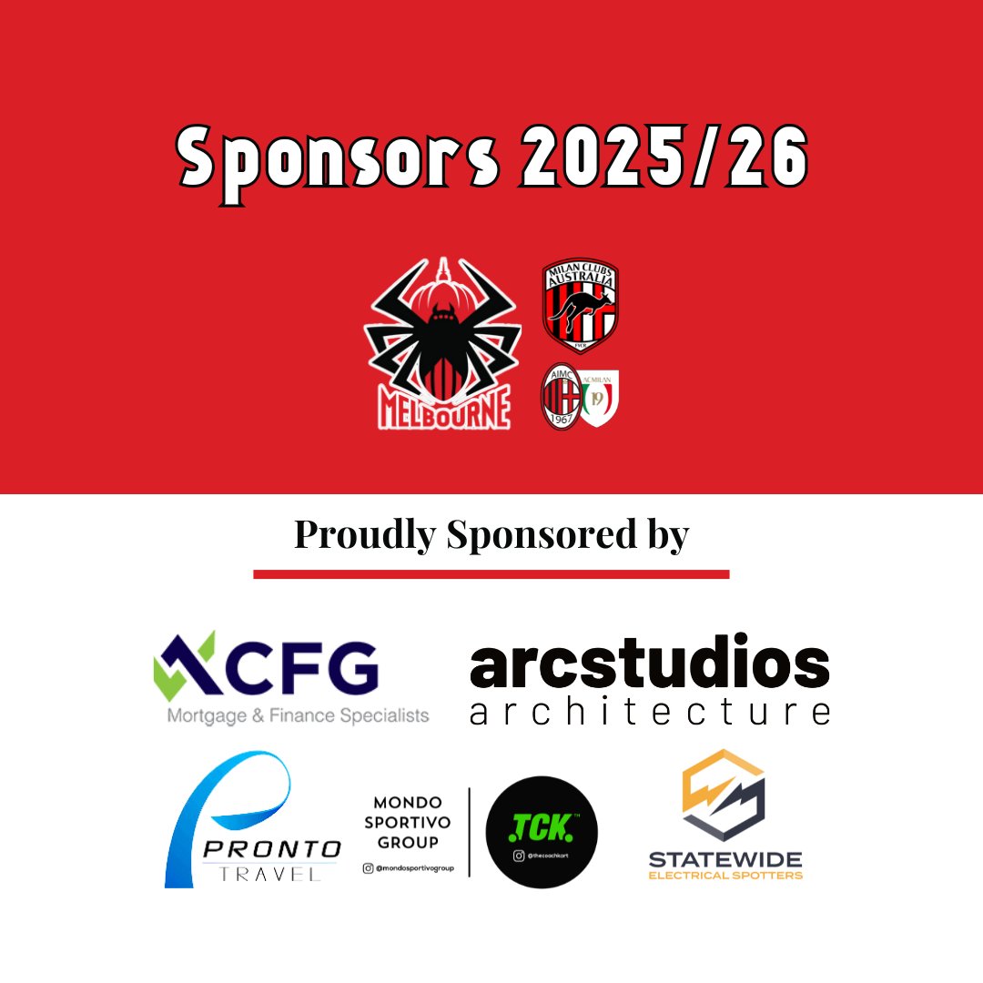 Milan Club Melbourne Sponsors 2025/26