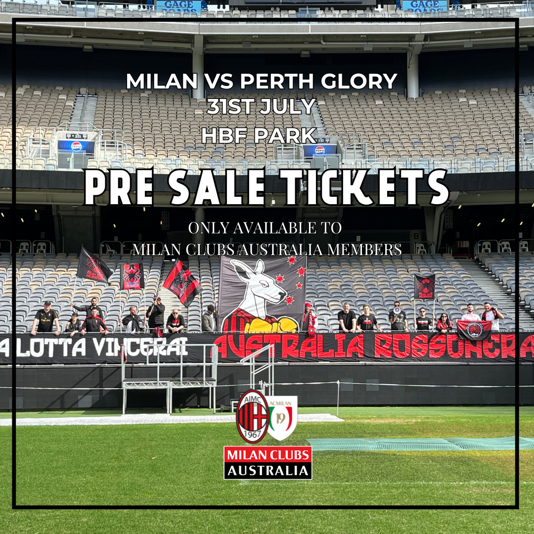 AC Milan in Perth Pre-Sale Tickets