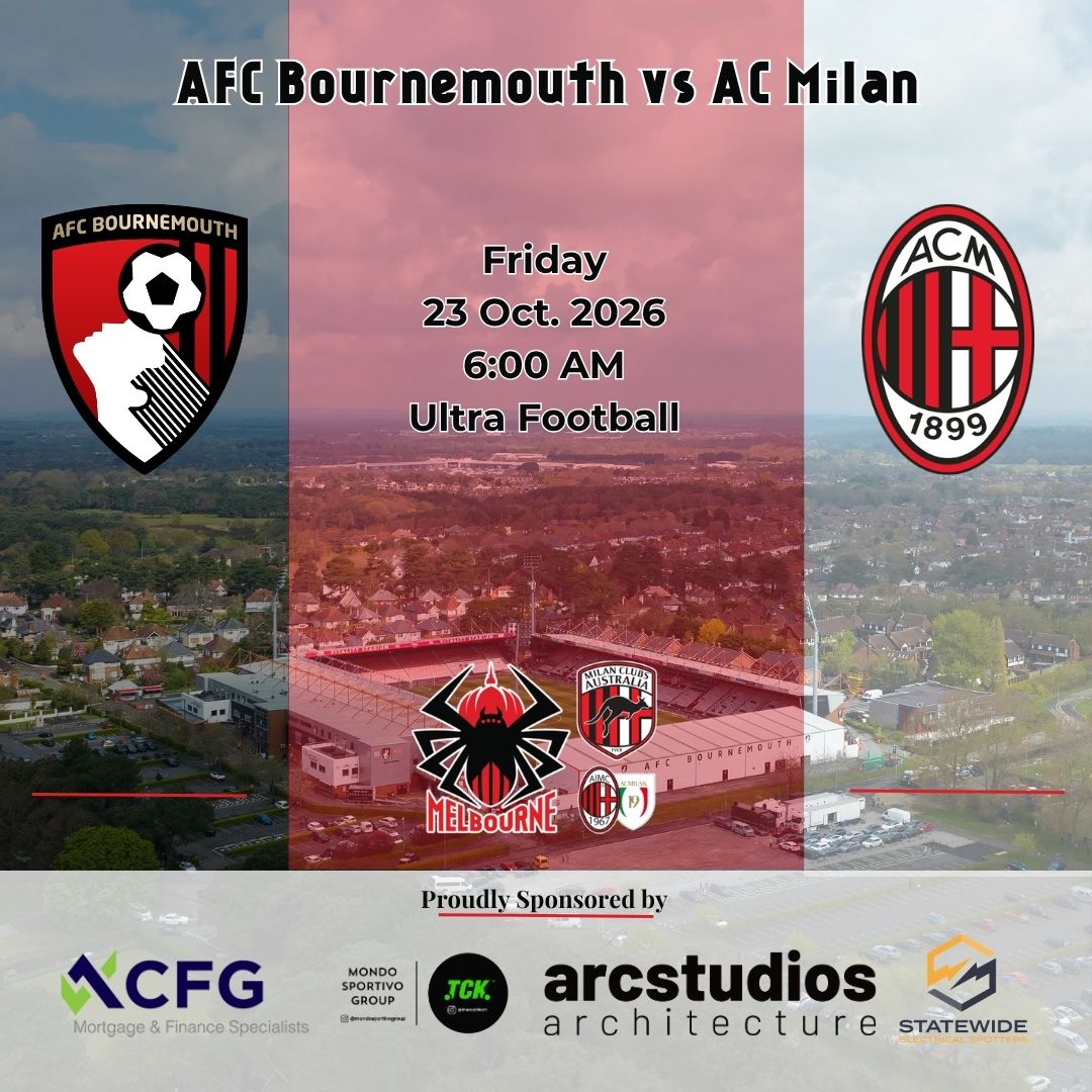LIVE EVENT: Bournemouth v Milan 23rd Oct. 2026